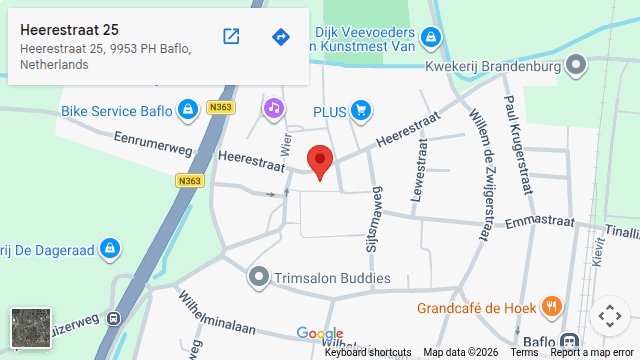 Locatie van Schoonheidssalon Mooi op de kaart: Heerestraat 25 in Baflo